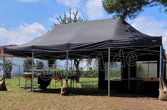 Flextent 4 x 8 m schwarz